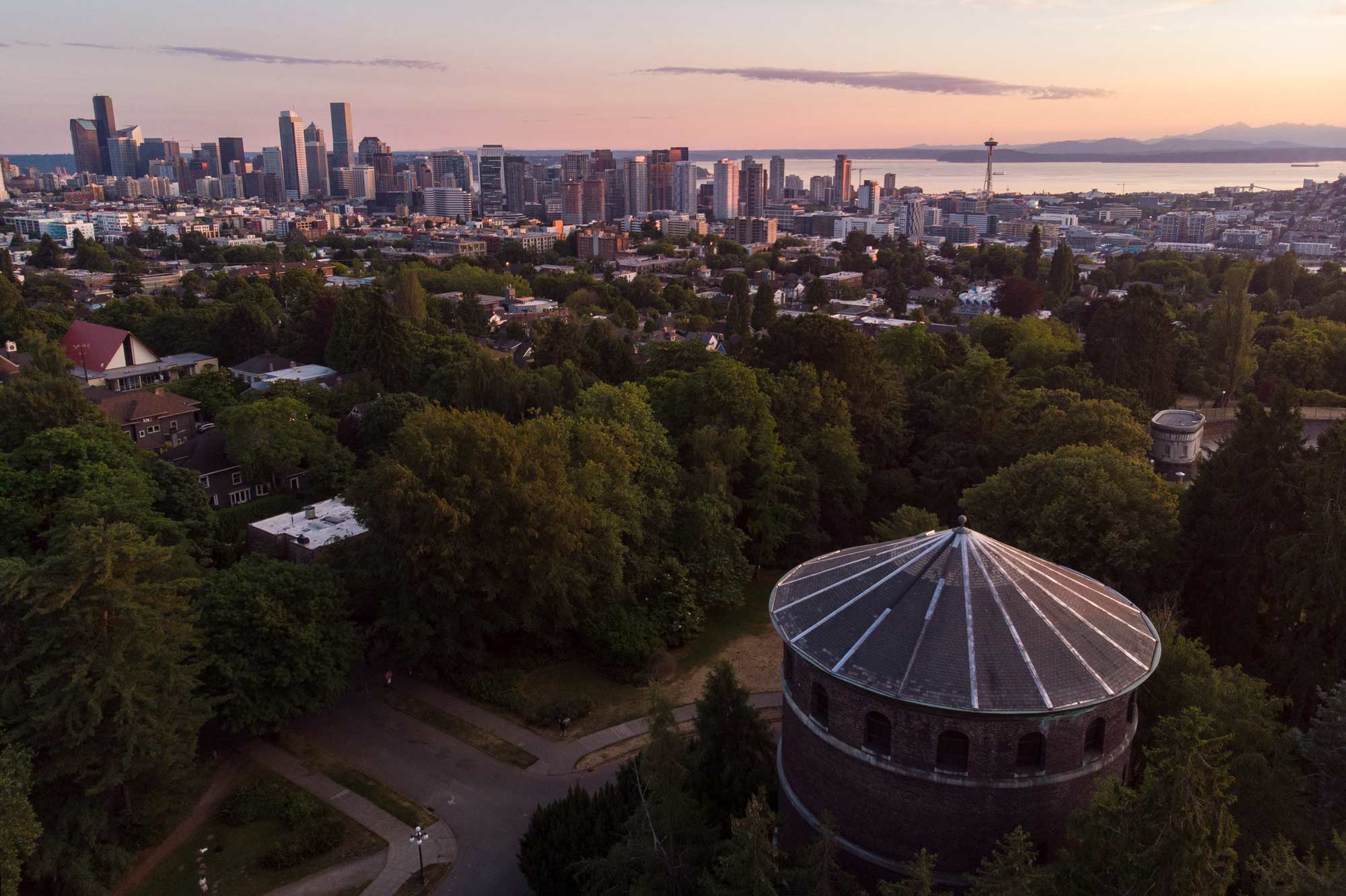 Summer sunsets at Volunteer Park